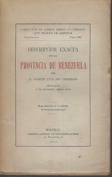 Descripcion exacta de la provincia de Benezuela
