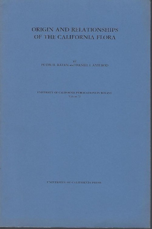 Origin and Relationships of the California Flora