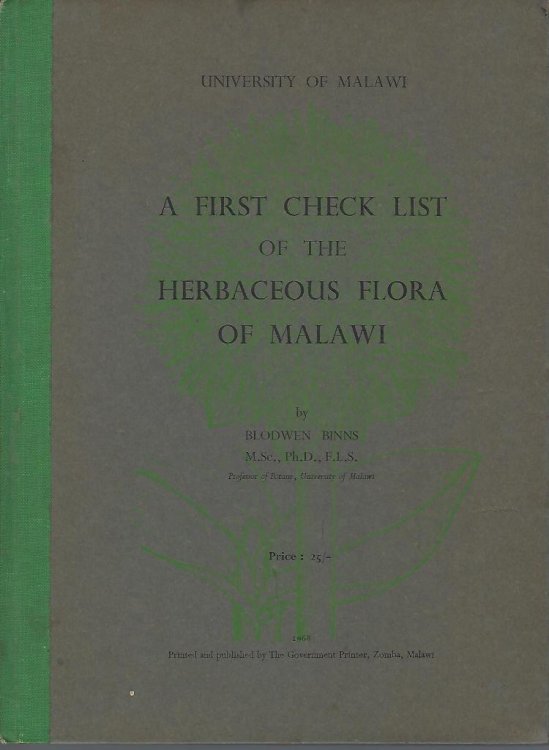 A First Check List of the Herbaceous Flora of Malawi