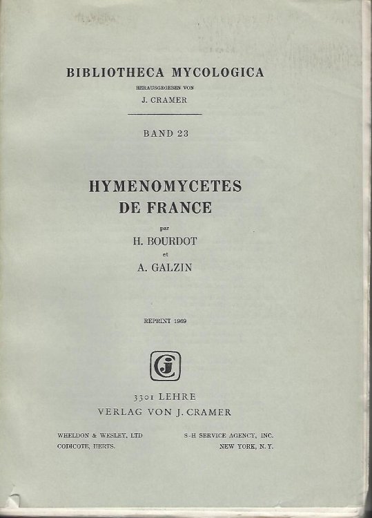 Hymenomycetes de France; Heterobasidies, homobasidies gymnocarpes.