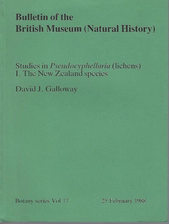 Studies in Pseudocyphellaria (lichens) I - The New Zealand species
