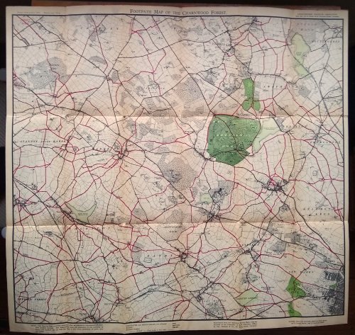 Map of Footpaths and Bridle Roads on the Charnwood Forest