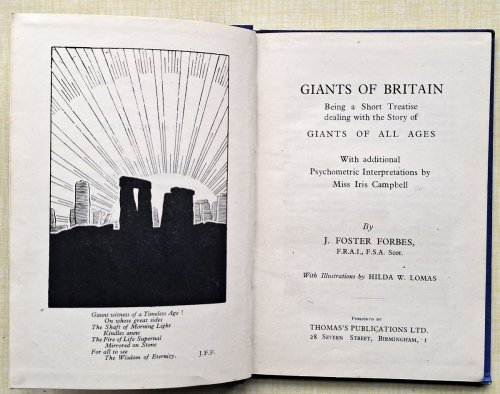 Giants Of Britain Being a Short Treatise dealing with the Story of Giants Of All Ages With additional Psychometric Interpretations by Miss Iris Campbell
