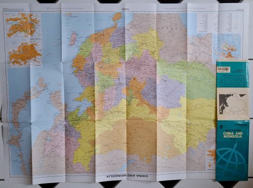 World Travel Map - China and Mongolia, with index