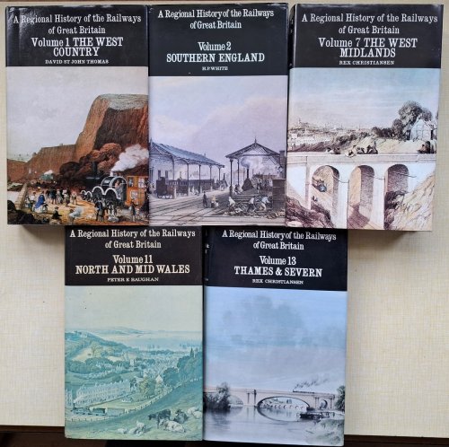 A Regional History of the Railways of Great Britain. Volume 1 - The West Country. 2 - Southern England. 7 - The West Midlands. 11 - North and Mid Wales. 13 - Thames and Severn