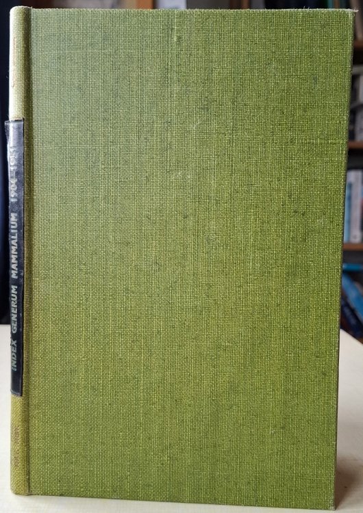 A List of Names Proposed for Genera and Subgenera of Recent Mammals from the Publication of T. S. Palmer's 'Index Generum Mammalium' 1904 to the end of 1951