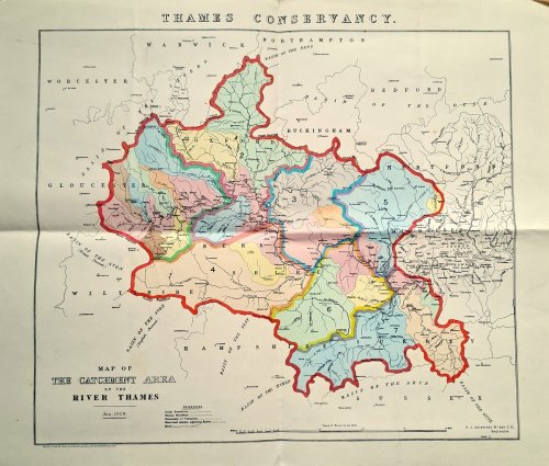 Map of the Catchment Area of the River Thames