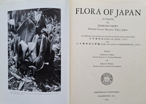 Flora of Japan (in English) - a combined, much revised, and extended translation by the author of his Flora of Japan (1953) and Flora of Japan Pteridophyta (1957).