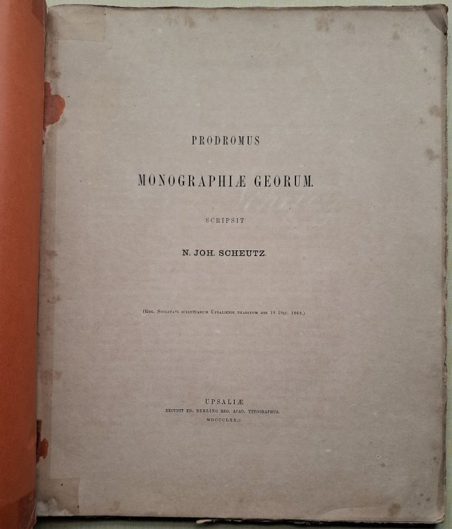 Prodromus Monographiae Georum [Monograph of Geum)