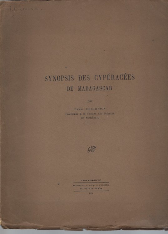 Synopsis des Cyperacees de Madagascar
