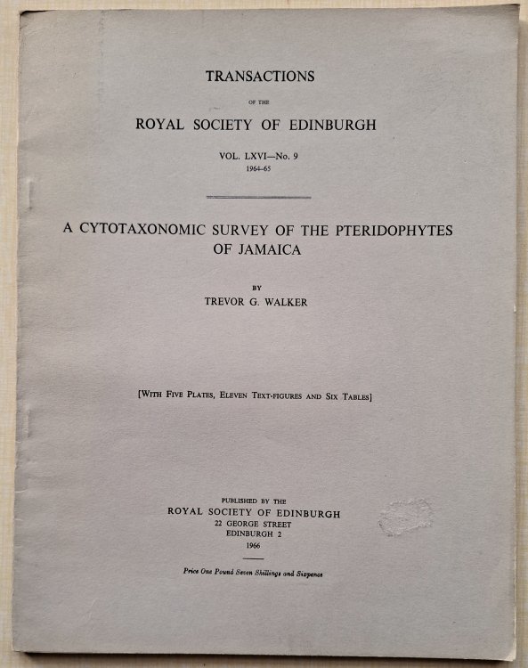 A Cytotaxonomic Survey of the Pteridophytes of Jamaica