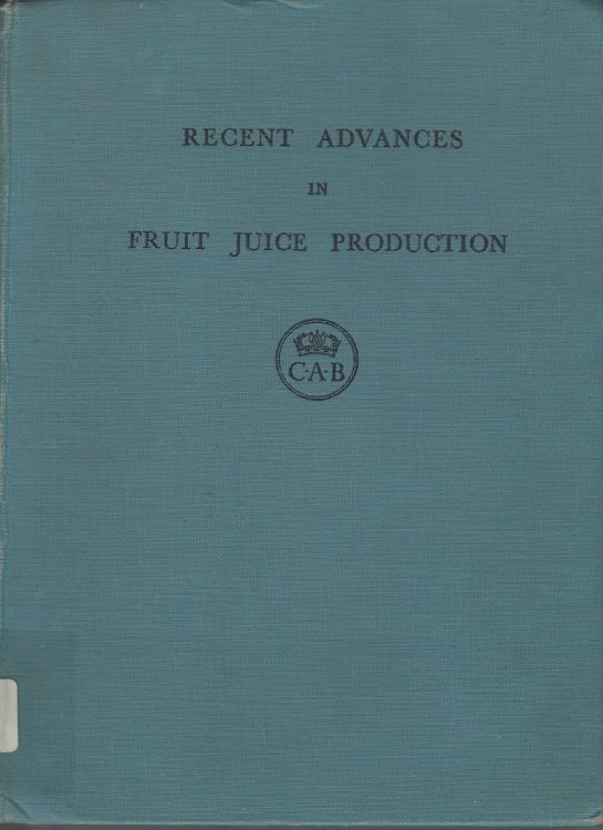 Recent Advances in Fruit Juice Production