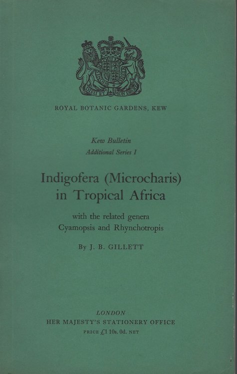 Indigofera (Michrocharis) in Tropical Africa, with the related genera Cyamopsis and Rhynchotropis