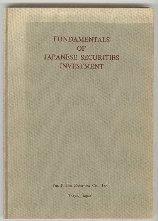 Fundamentals of Japanese Securities Investment
