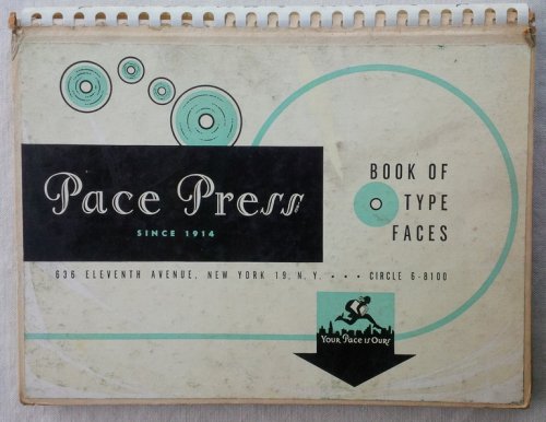 Type Specimen Book: Pace Press Book of Type Faces