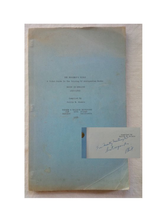 THE BOOKMAN'S BIBLE: A Coded Guide To The Pricing Of Antiquarian Books BOOKS IN ENGLISH 1850-1899