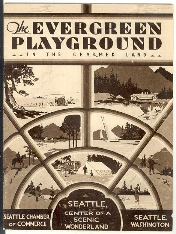 The EVERGREEN PLAYGROUND in the Charmed Land. SEATTLE, Center of a Scenic Wonderland