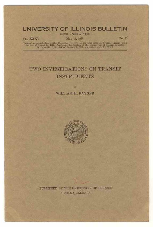 Two Investigations on Transit Instruments