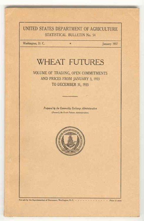 WHEAT FUTURES Volume of Trading, Open Commitments and Prices from January 3, 1933 to December 31, 1935
