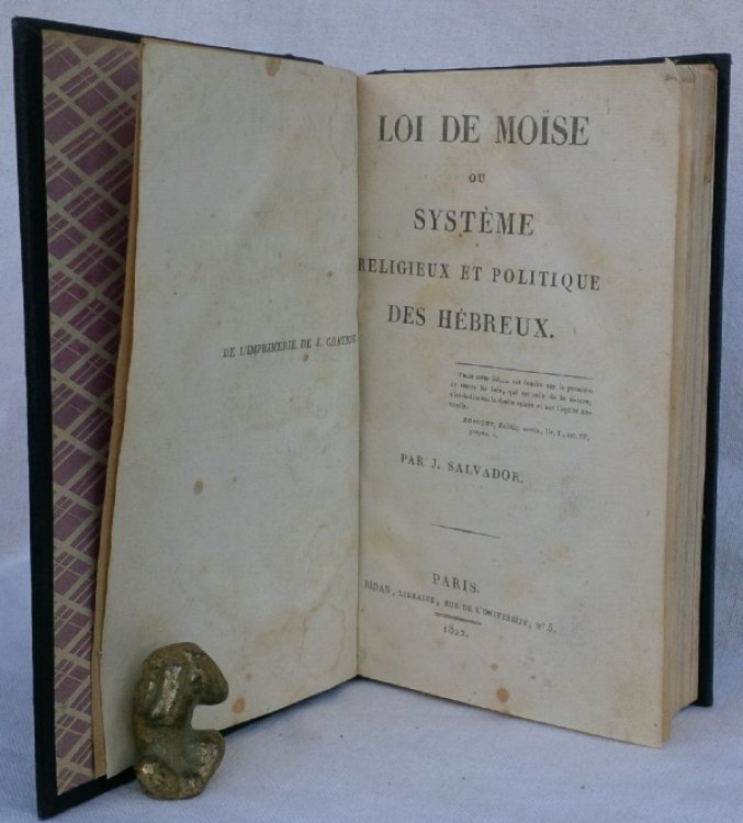 LOI DE MOSE ou Systme Religieux et Politique des Hbreux.
