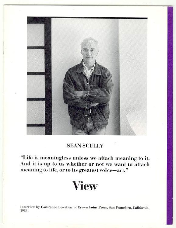 [SEAN SCULLY] View, Vol. V, No. 4, Fall 1988
