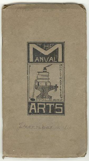 The Manual Arts, Vol. I, No. 1 (Monthly publication of Manual Arts High School, Los Angeles)
