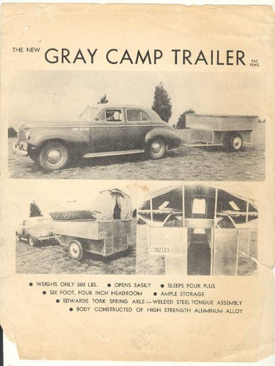 Complete plans and instructions for building one GRAY CAMP TRAILER UNIT