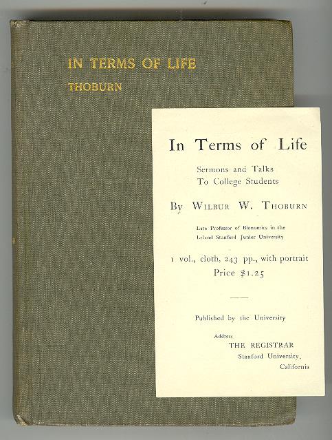 IN TERMS OF LIFE: Sermons and Talks to College Students