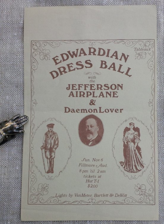 [Handbill] EDWARDIAN DRESS BALL. with the Jefferson Airplane & Daemon Lover