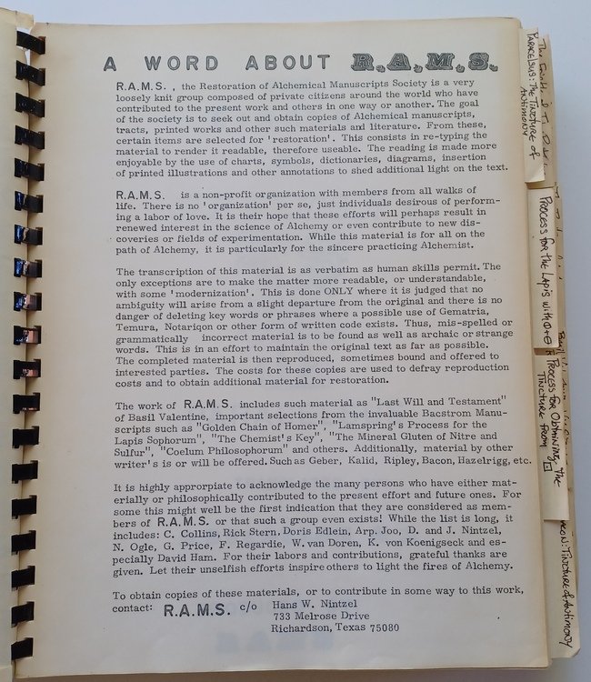 A Compendium of Alchemical Tracts from the files of and Translated by S. Bacstrom, M.D. Valentine, Paracelsus, an America adept, Juliana Wallachin, de Welling , etc, etc.