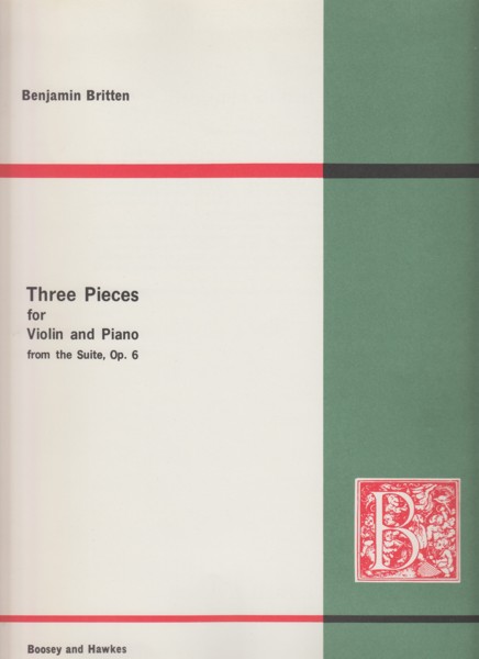 Three Pieces for Violin and Piano from the Suite Op.6