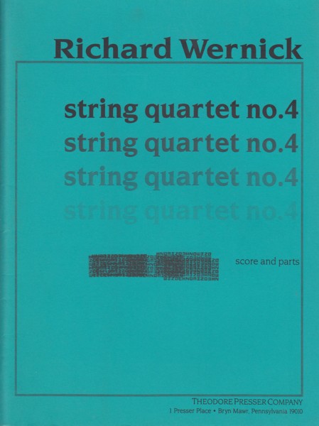 String Quartet No.4 (1990) - Score and Parts