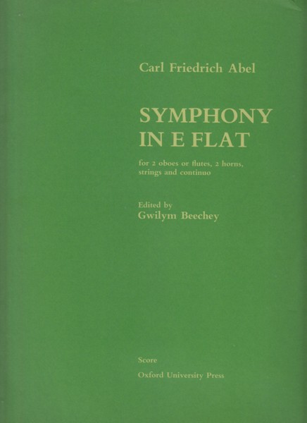 Symphony in E flat, Op.14/2 for 2 oboes or flutes, 2 horns, strings and continuo - Full Score