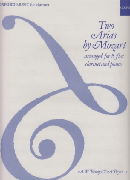 Two Arias arranged for B flat Clarinet and Piano