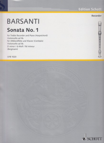 Sonata No.1 in D minor for Treble Recorder and Piano