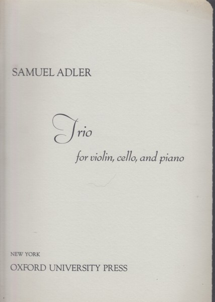 Trio for Violin, Cello and Piano - Set of Parts