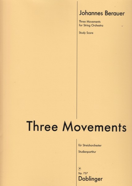 Three Movements for String Orchestra - Study Score