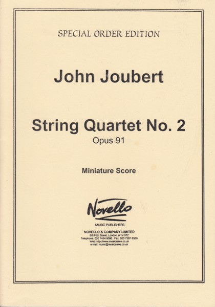 String Quartet No.2, Op.91 - Study Score