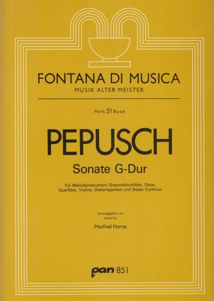 Sonata in G major for Decant Recorder & Basso Continuo