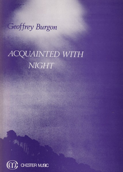 Acquainted with Night for Alto and Chamber Orchestra - Full Score