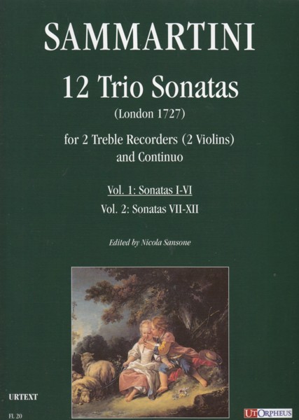 12 Trio Sonatas (London 1727) for 2 Treble Recorders (2 Violins) and Basso Continuo - Vol.1: Sonatas I - VI