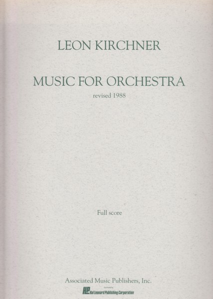Music for Orchestra (rev.1988) - Full Score