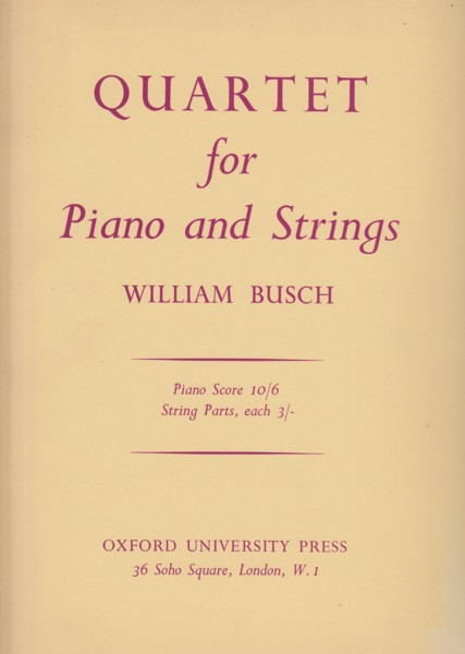Quartet for Piano and Strings - Set of Parts
