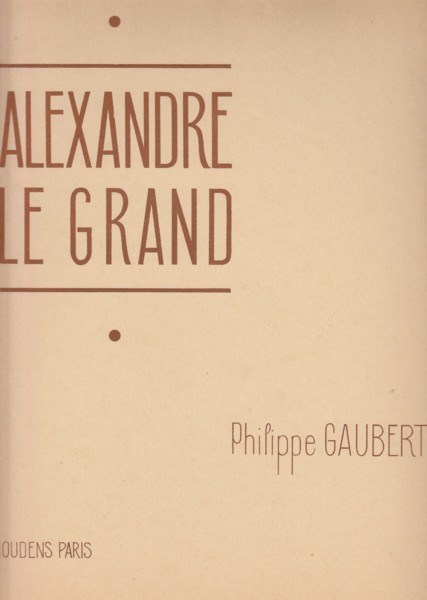Alexandre Le Grand, ballet - Piano Solo