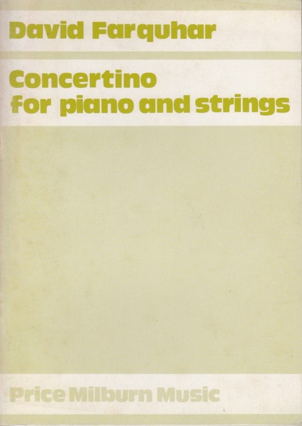 Concertino for Piano & Strings - Study Score