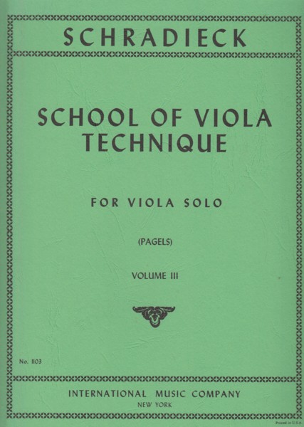 School of Viola Technique - Volume III