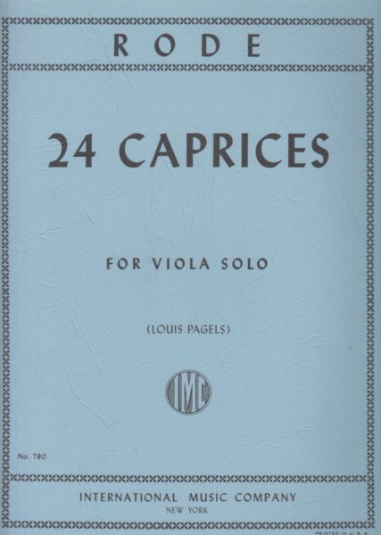 24 Caprices for Viola Solo