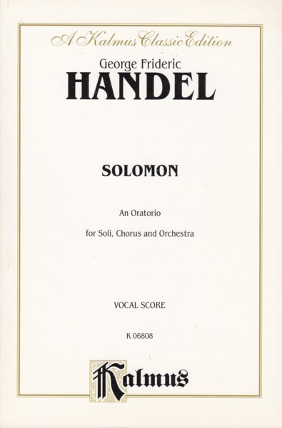 Solomon - Vocal Score