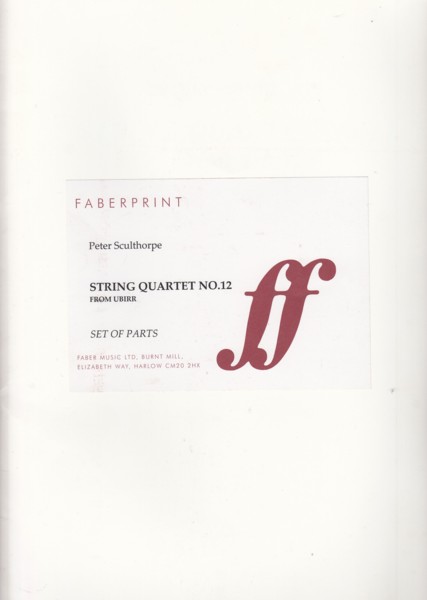 String Quartet No.12 (From Ubirr) for String Quartet and Didjeridu - Set of Parts
