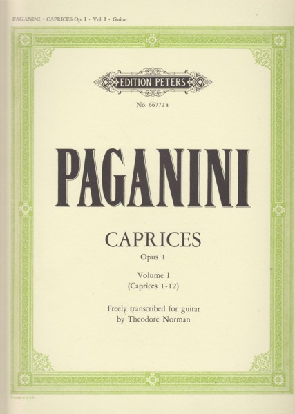 Caprices Op.1, Nos.1 to 12 - Guitar